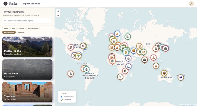 Wonder - a new way to explore the world | Devpost