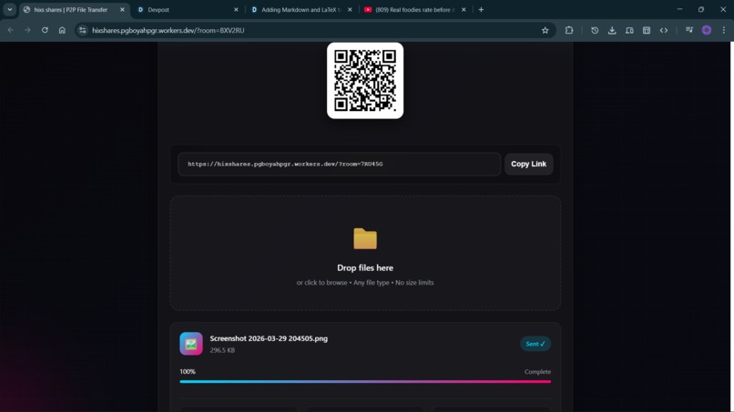P2P File Transfer – screenshot 2
