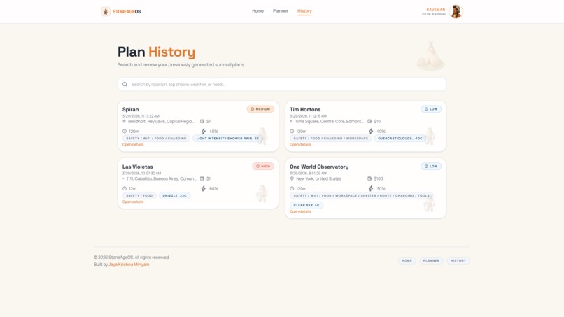 StoneAgeOS: AI Survival Route Planner – screenshot 5