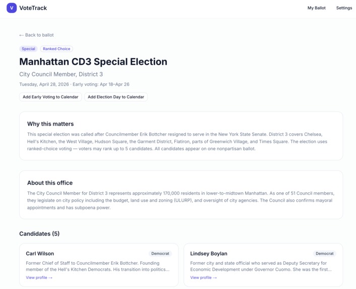 VoteTrack – screenshot 2