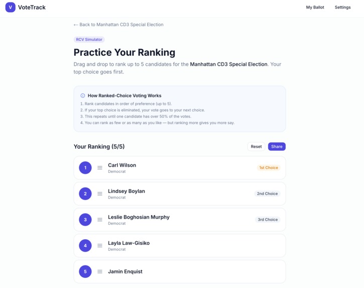 VoteTrack – screenshot 3