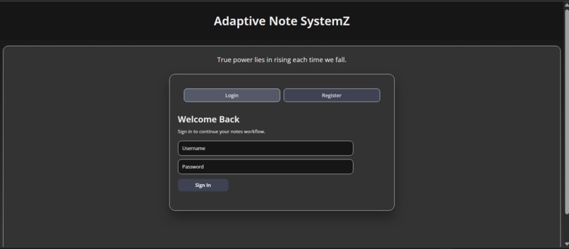 Adaptive Note SystemZ – screenshot 1