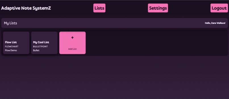Adaptive Note SystemZ – screenshot 2