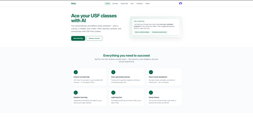 PAAL- Promptless AI- Assisted Learning Platform – screenshot 1