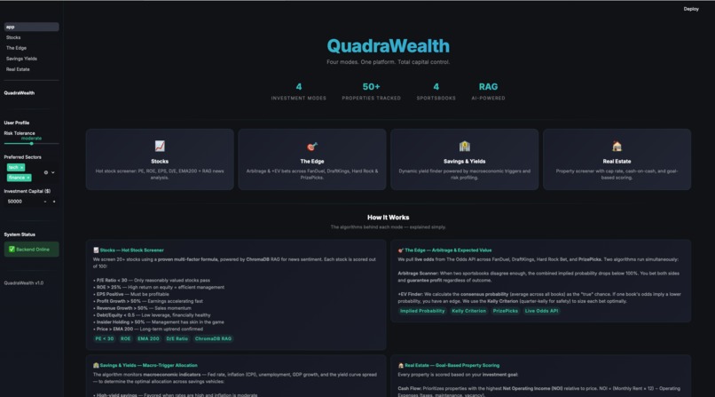 QuadraWealth – screenshot 2