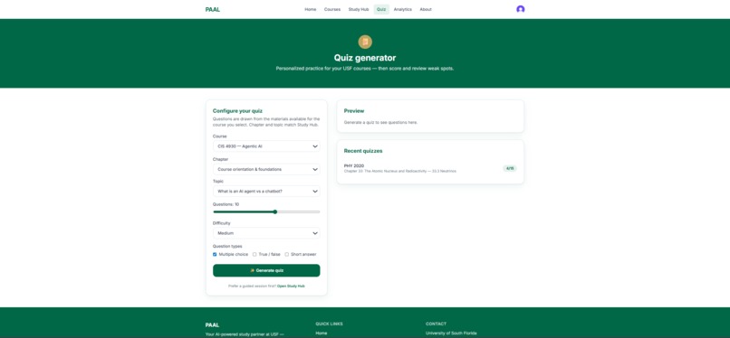 PAAL- Promptless AI- Assisted Learning Platform – screenshot 3