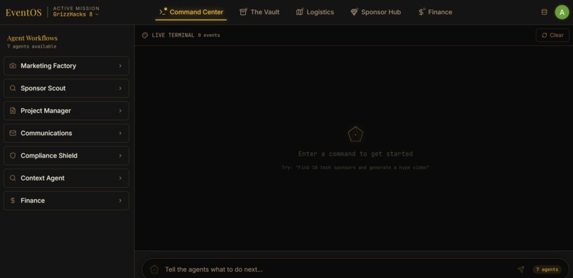 EventsOS – screenshot 2