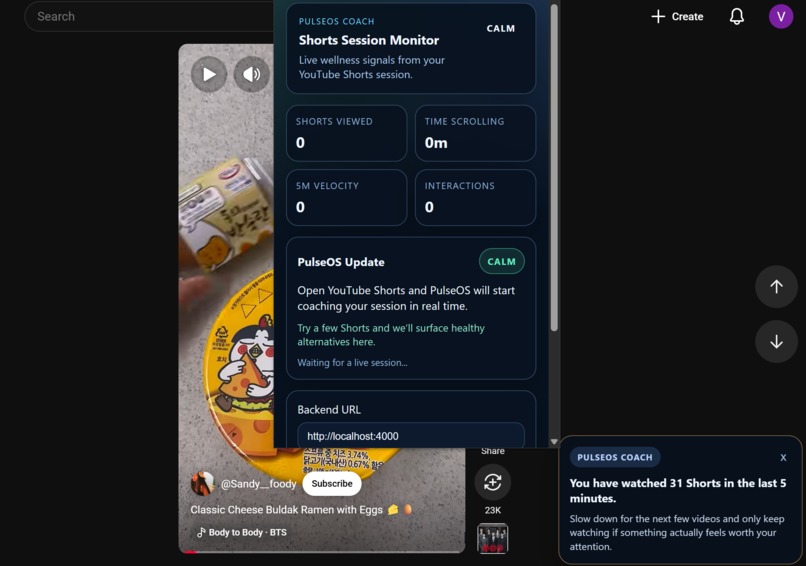 PulseOS – screenshot 1