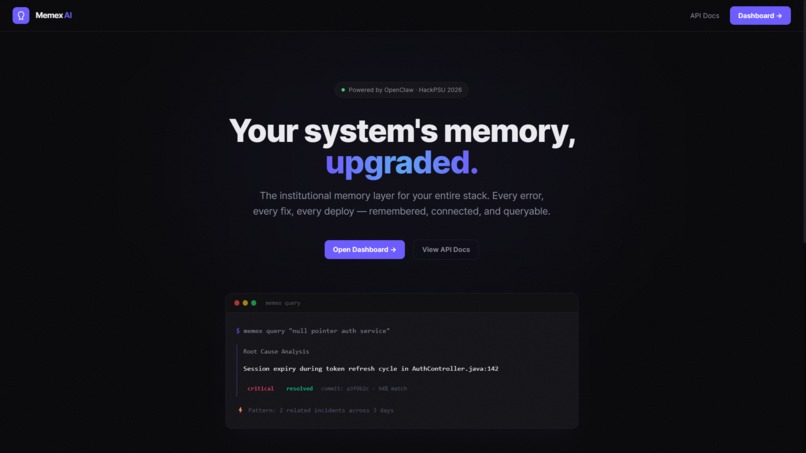 MemEx – screenshot 1