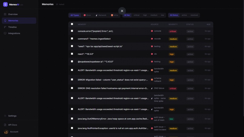 MemEx – screenshot 4