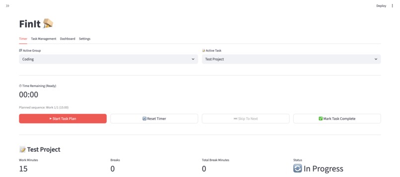 FinIt – screenshot 1