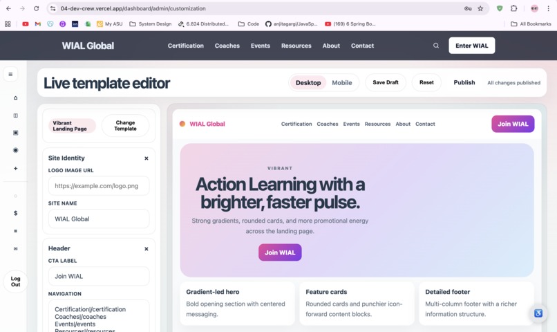 WIAL Platform – screenshot 2