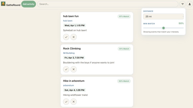 GatheRound – screenshot 2