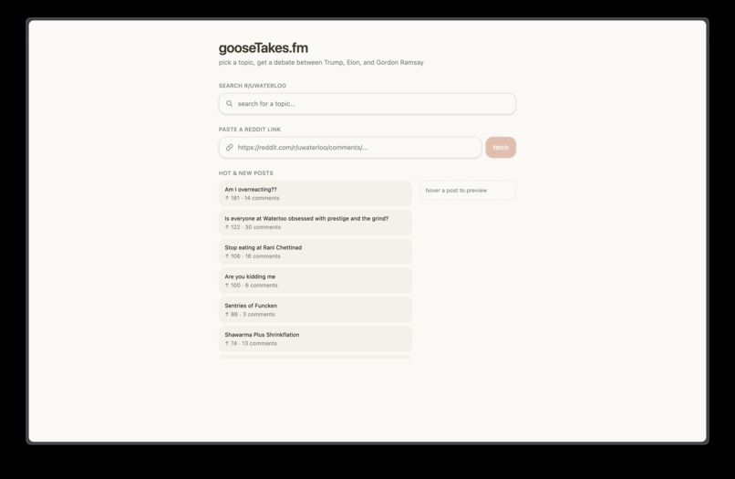 GooseTake.fm – screenshot 1