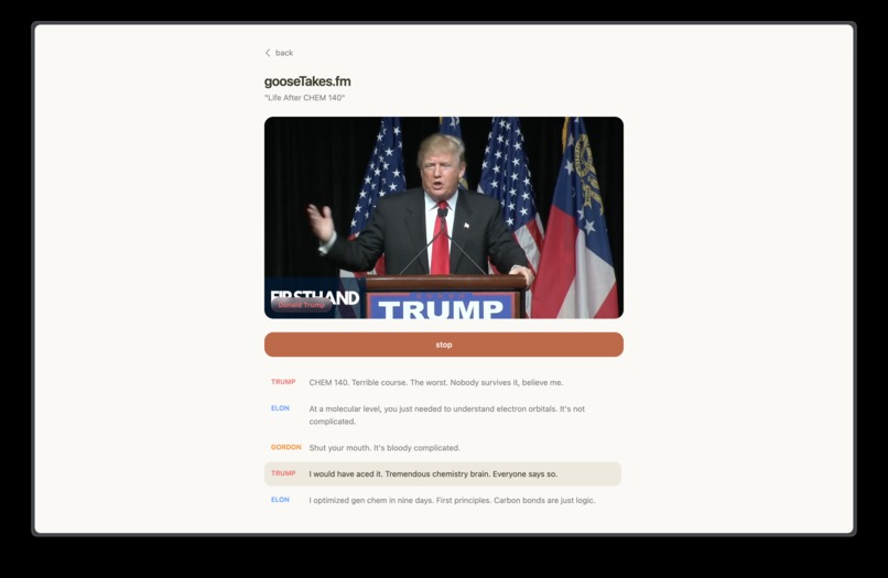 GooseTake.fm – screenshot 2