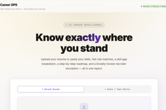 AI Career GPS – Skill Gap Analyzer for Tech