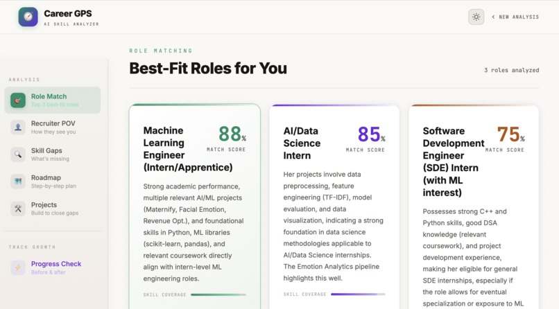 AI Career GPS – Skill Gap Analyzer for Tech – screenshot 5