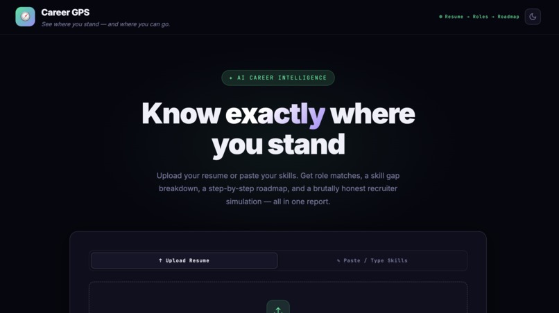 AI Career GPS – Skill Gap Analyzer for Tech – screenshot 2