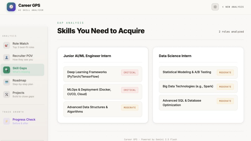 AI Career GPS – Skill Gap Analyzer for Tech – screenshot 7