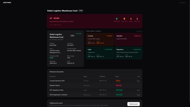 AssetProof – screenshot 1