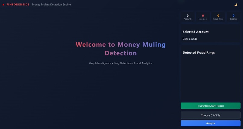 Money mulling fraud Detection System – screenshot 1