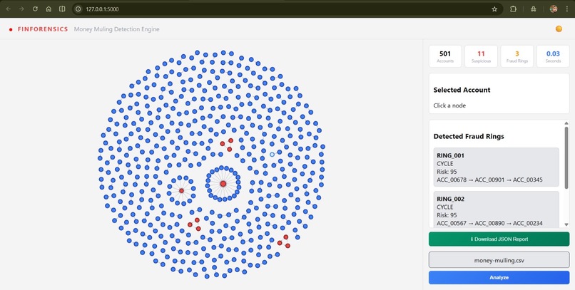 Money mulling fraud Detection System – screenshot 2