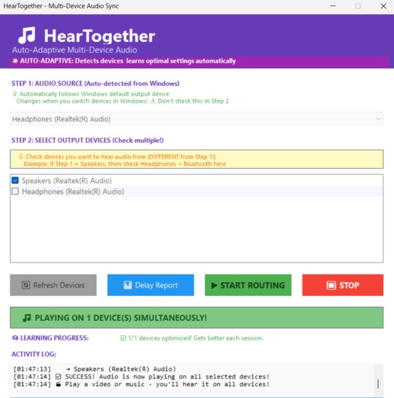 HearTogether - AI-Powered Multi-Device Audio Sync – screenshot 3