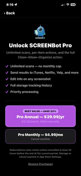 SCREENBot APP – screenshot 1
