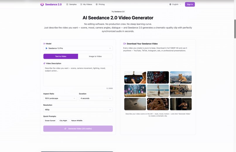 Seedance 2.0 - AI Seedance Video Generator – screenshot 2