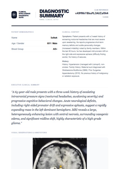 Clinical Intelligence Diagnostic Suite – screenshot 1
