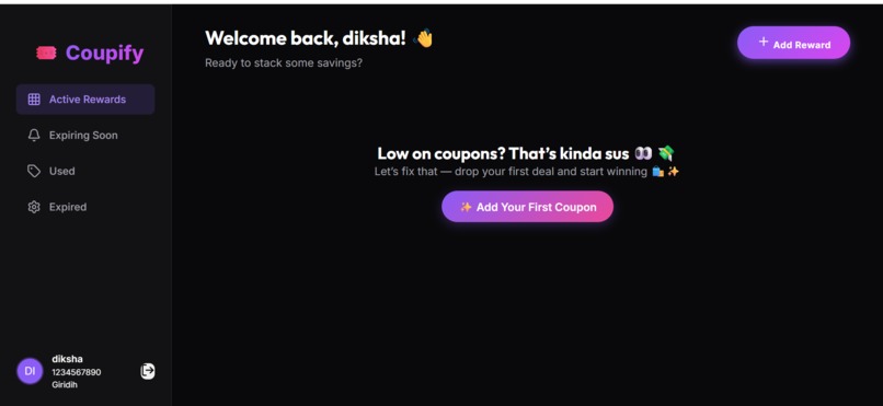 Coupify: smart coupon tracker and saver – screenshot 1