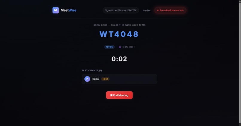 MeetWise-AI – screenshot 3