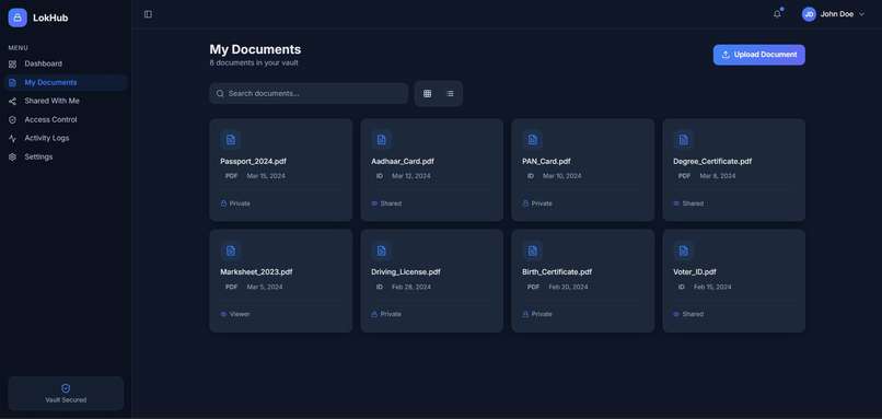 LokHub – Secure Digital Identity & Document Vault – screenshot 2