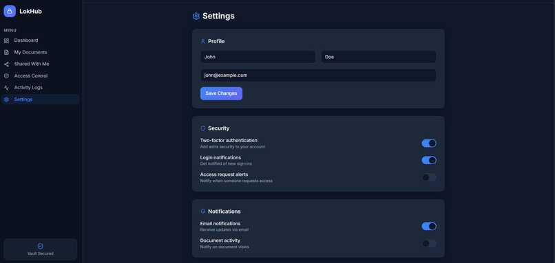 LokHub – Secure Digital Identity & Document Vault – screenshot 6
