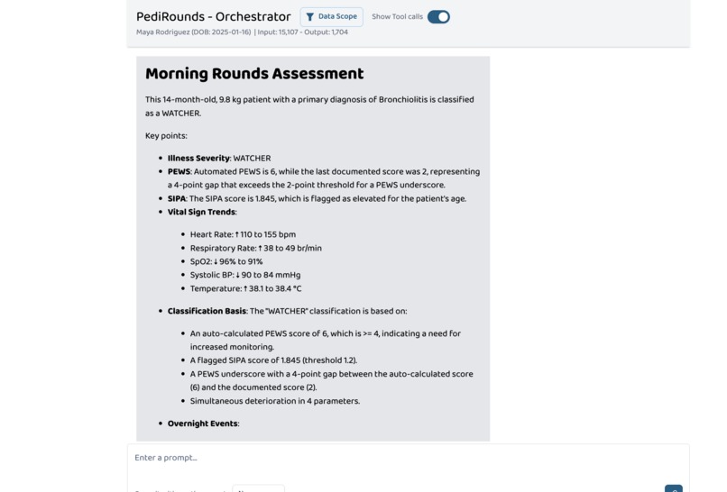PediRounds — AI Co-Resident for Pediatric Morning Rounds – screenshot 1