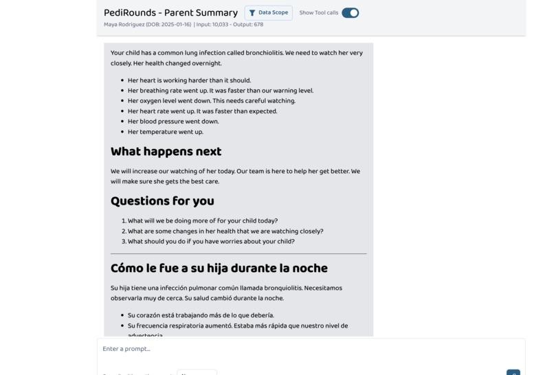 PediRounds — AI Co-Resident for Pediatric Morning Rounds – screenshot 3