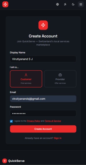 Project Quickserve – screenshot 2