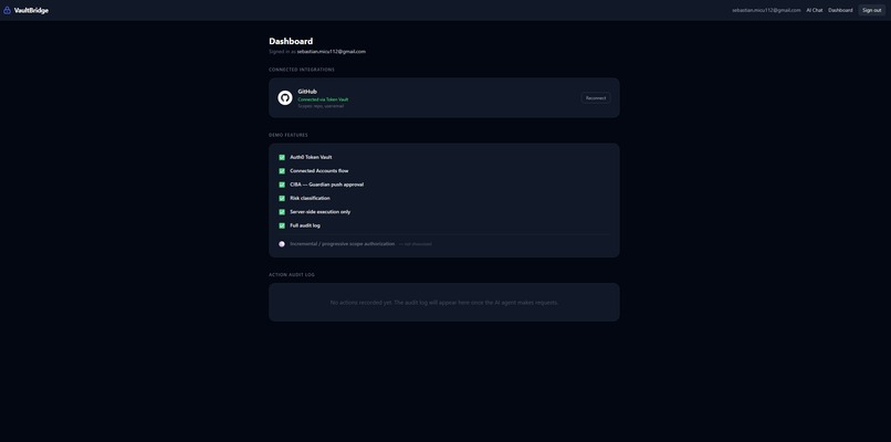 VaultBridge | AI ↔ GitHub via Auth0 Token Vault – screenshot 2