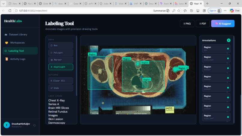 HealthLabs – screenshot 2