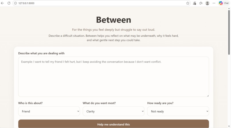 Between – screenshot 1