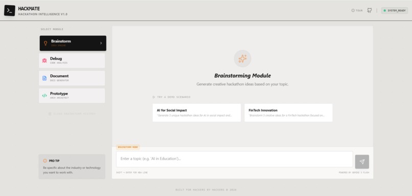 HackMate – AI-Powered Hackathon Assistant – screenshot 1