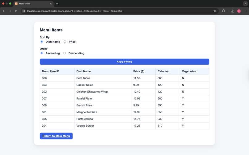 Food Delivery Website – screenshot 2