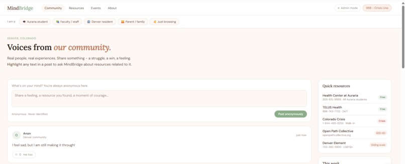 MindBridge – screenshot 1