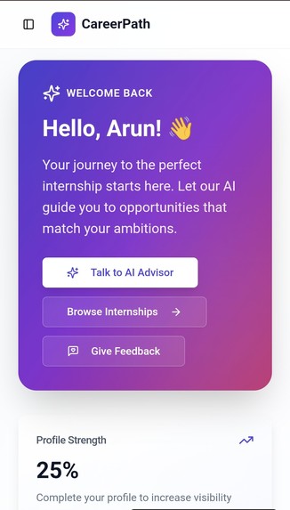 Career path – screenshot 1
