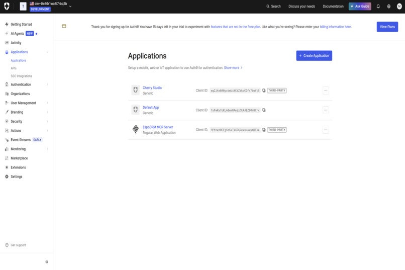 EspoCRM-MCP-Auth0 – screenshot 3