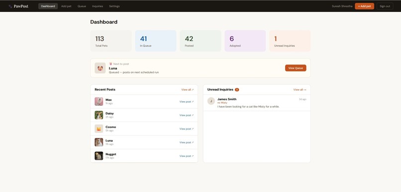 PawPost – screenshot 2