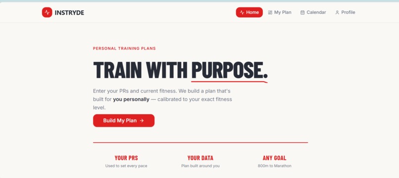 Running plans – screenshot 1