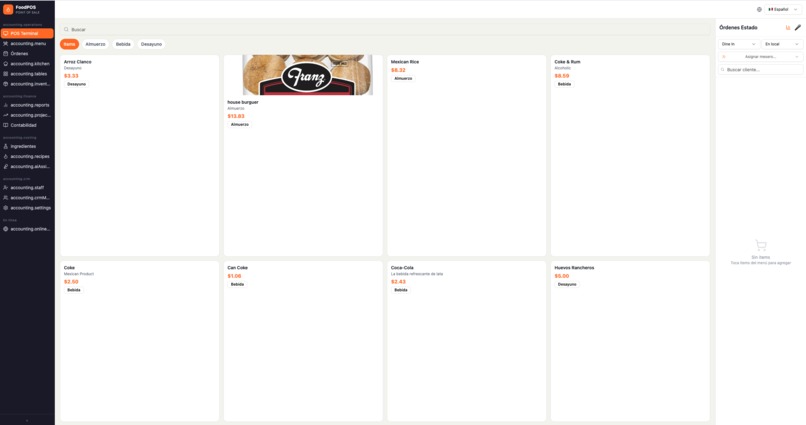 Food POS (Point Of Sale) – screenshot 1