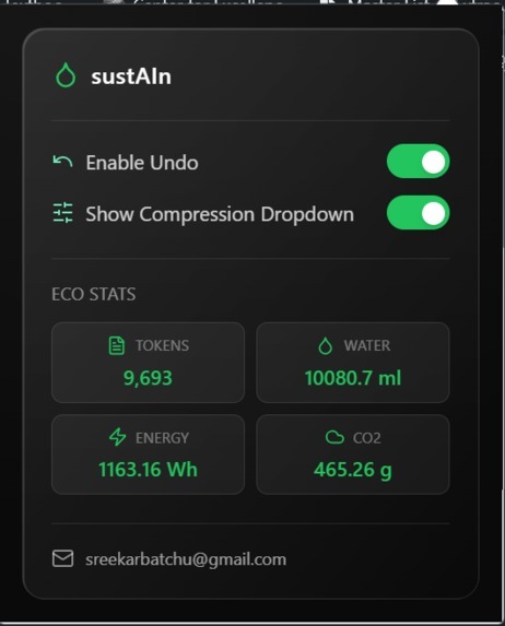 sustAIn – screenshot 2