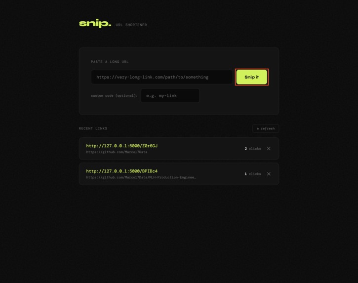 snip.URL Shortener – screenshot 2